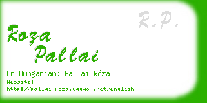 roza pallai business card